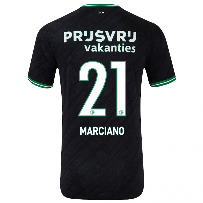 Kandiny Niño Camiseta Ofir Marciano #21 Negro Verde 2ª Equipación 2024/25 La Camisa Chile