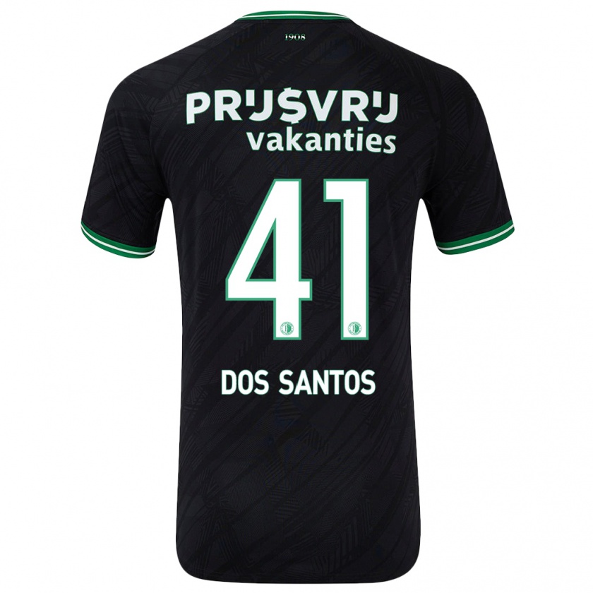 Kandiny Niño Camiseta Giuliany Ben-David Dos Santos #41 Negro Verde 2ª Equipación 2024/25 La Camisa Chile