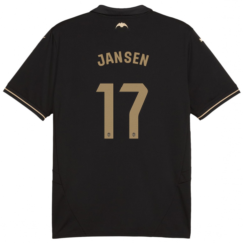 Kandiny Niño Camiseta Ellen Jansen #17 Negro 2ª Equipación 2024/25 La Camisa Chile