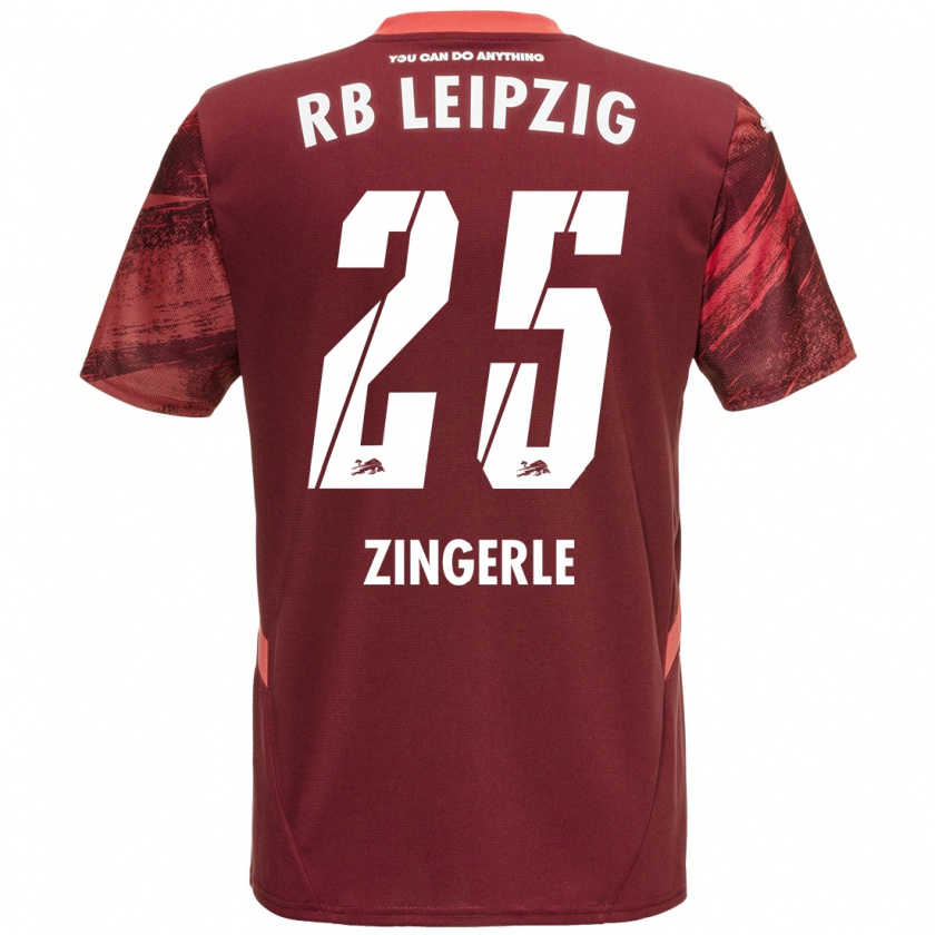 Kandiny Niño Camiseta Leopold Zingerle #25 Borgoña 2ª Equipación 2024/25 La Camisa Chile