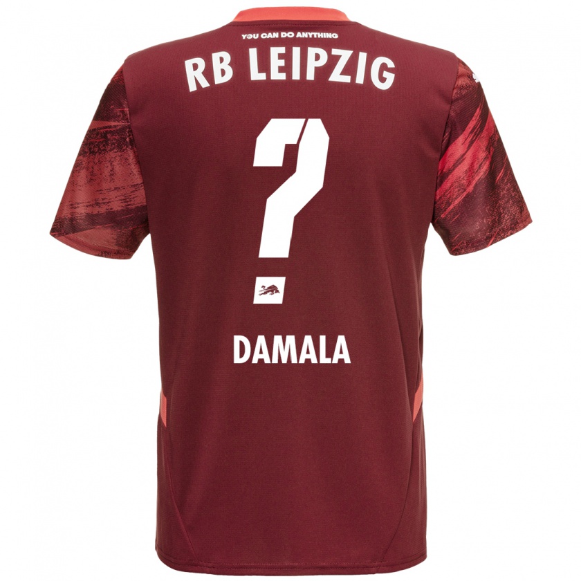 Kandiny Niño Camiseta Bilal Damala #0 Borgoña 2ª Equipación 2024/25 La Camisa Chile