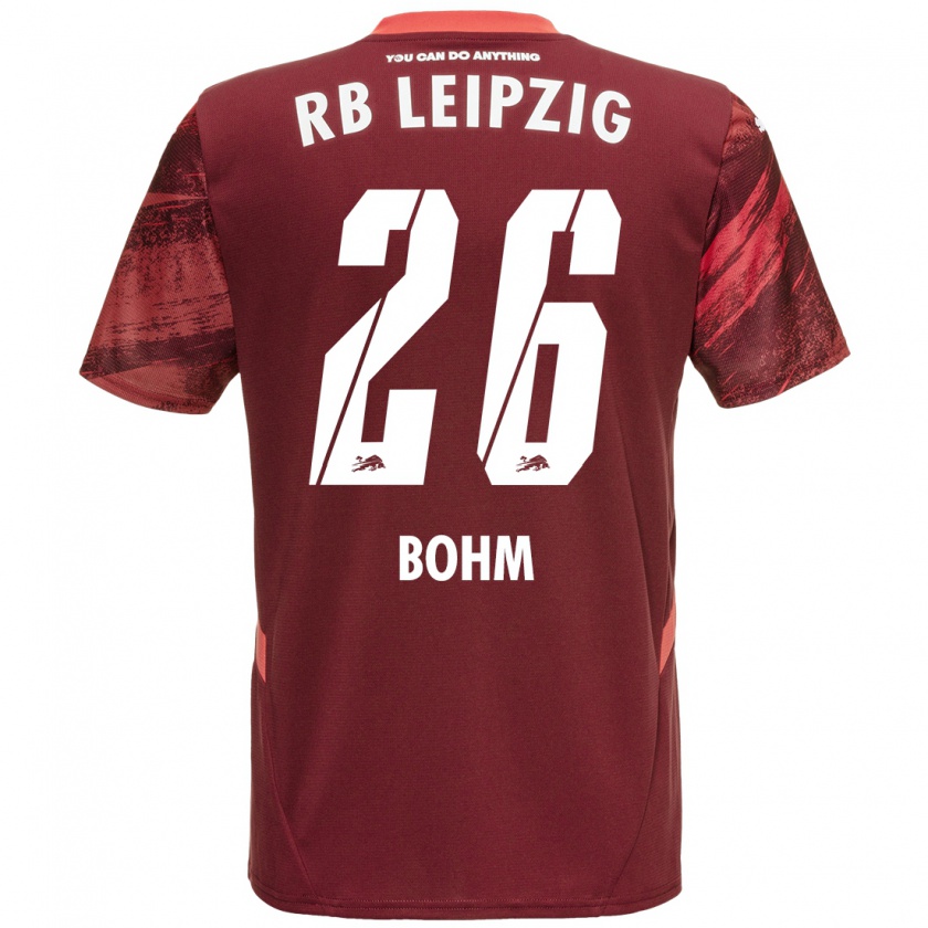 Kandiny Niño Camiseta Pepe Böhm #26 Borgoña 2ª Equipación 2024/25 La Camisa Chile