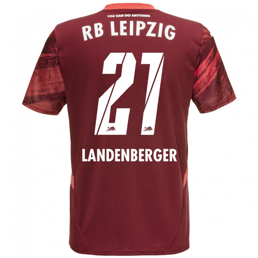 Kandiny Niño Camiseta Julia Landenberger #21 Borgoña 2ª Equipación 2024/25 La Camisa Chile