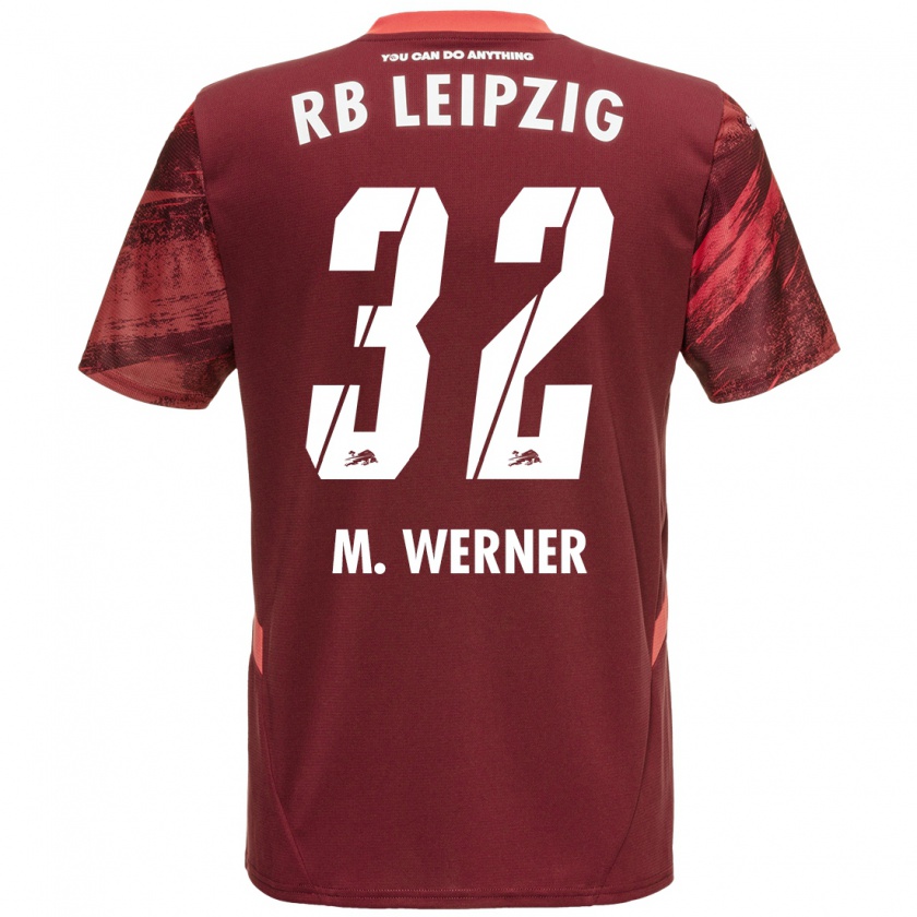 Kandiny Niño Camiseta Mia Werner #32 Borgoña 2ª Equipación 2024/25 La Camisa Chile