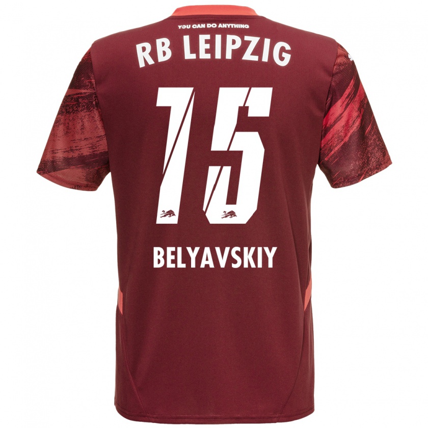 Kandiny Niño Camiseta David Belyavskiy #15 Borgoña 2ª Equipación 2024/25 La Camisa Chile