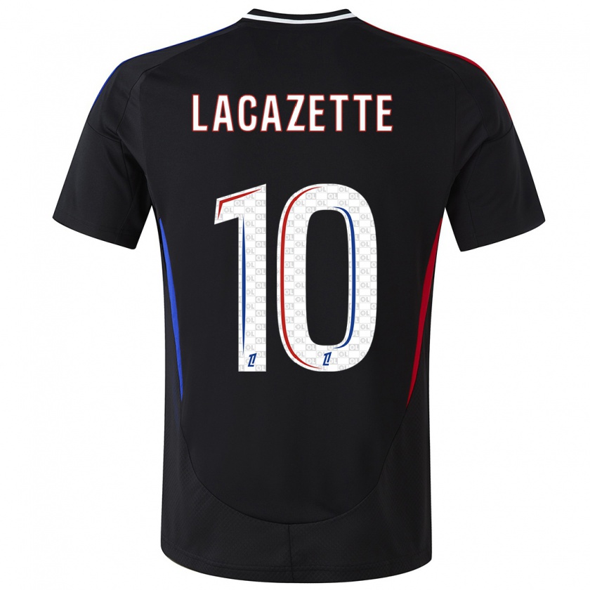 Kandiny Niño Camiseta Alexandre Lacazette #10 Negro 2ª Equipación 2024/25 La Camisa Chile