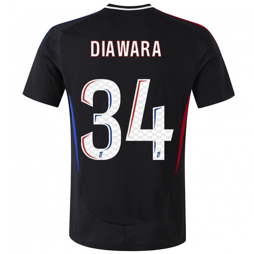 Kandiny Niño Camiseta Mahamadou Diawara #34 Negro 2ª Equipación 2024/25 La Camisa Chile