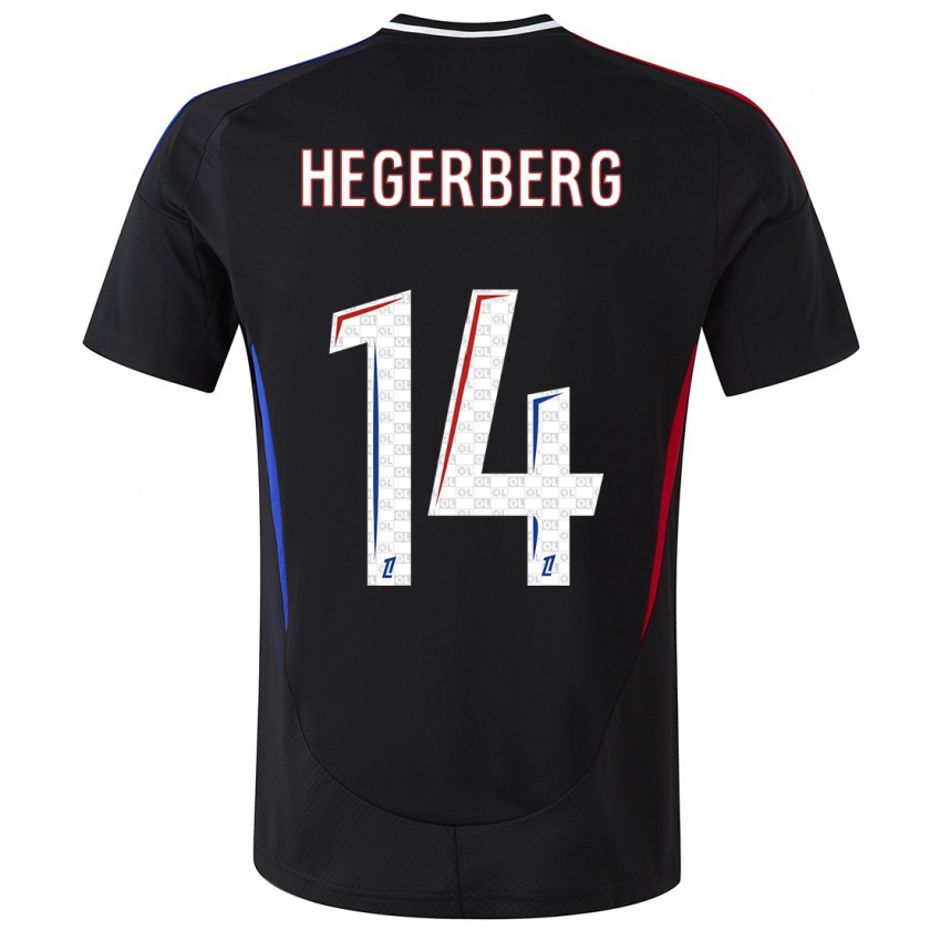 Kandiny Niño Camiseta Ada Hegerberg #14 Negro 2ª Equipación 2024/25 La Camisa Chile