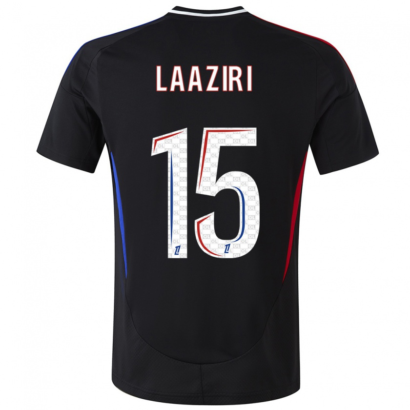 Kandiny Niño Camiseta Achraf Laâziri #15 Negro 2ª Equipación 2024/25 La Camisa Chile