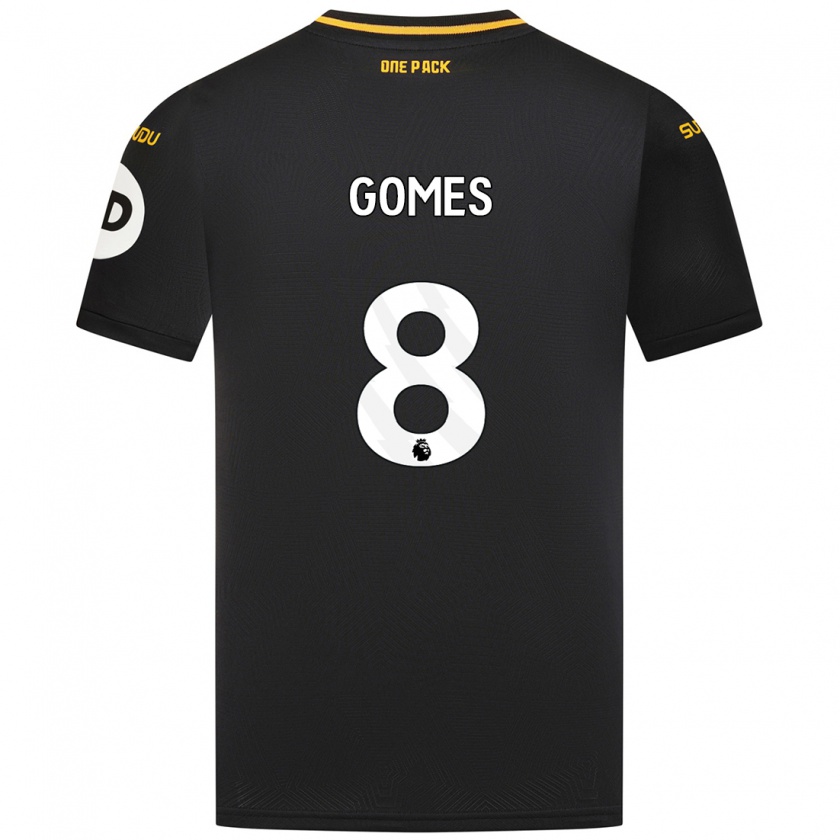 Kandiny Niño Camiseta João Gomes #8 Negro 2ª Equipación 2024/25 La Camisa Chile