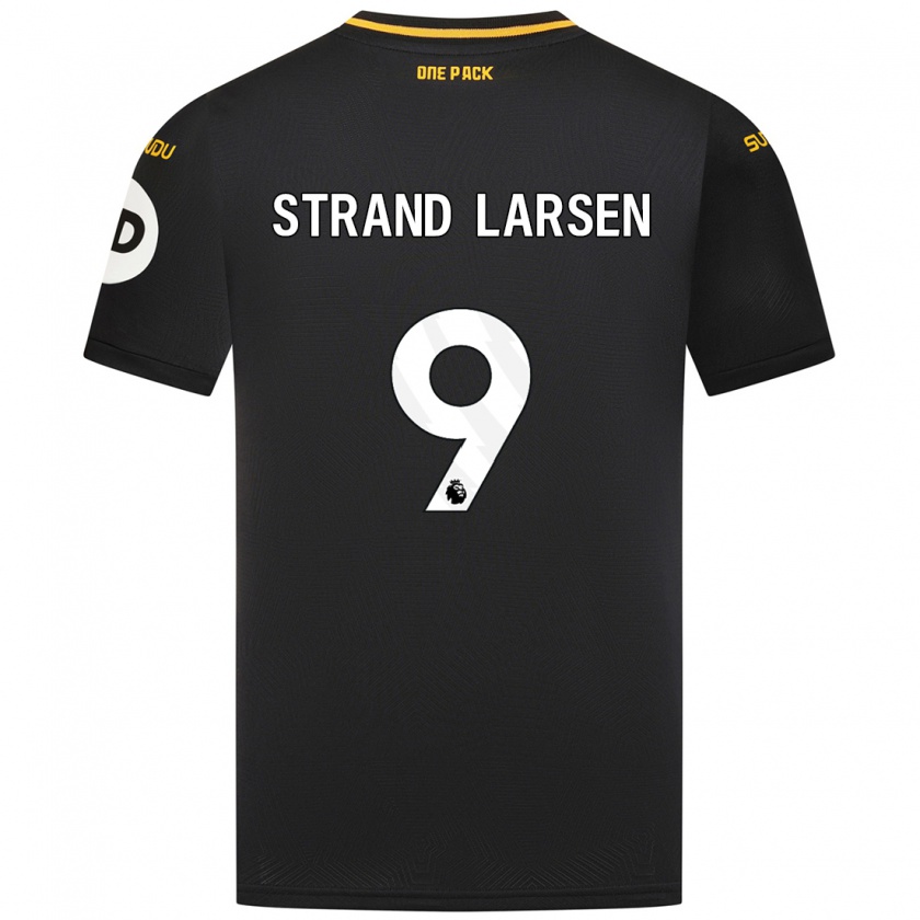 Kandiny Niño Camiseta Jørgen Strand Larsen #9 Negro 2ª Equipación 2024/25 La Camisa Chile