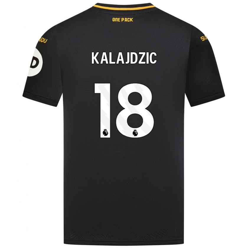 Kandiny Niño Camiseta Sasa Kalajdzic #18 Negro 2ª Equipación 2024/25 La Camisa Chile