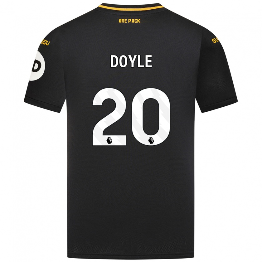 Kandiny Niño Camiseta Tommy Doyle #20 Negro 2ª Equipación 2024/25 La Camisa Chile