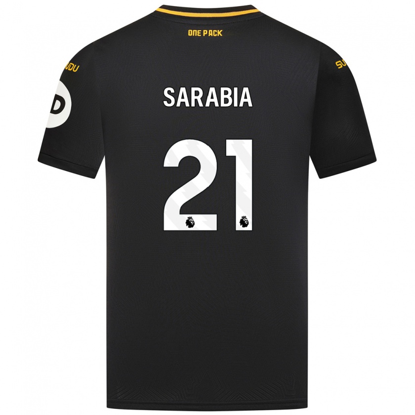 Kandiny Niño Camiseta Pablo Sarabia #21 Negro 2ª Equipación 2024/25 La Camisa Chile