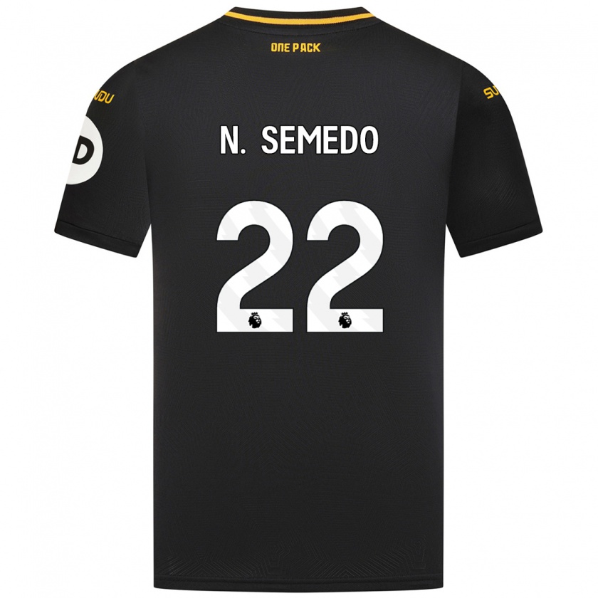 Kandiny Niño Camiseta Nélson Semedo #22 Negro 2ª Equipación 2024/25 La Camisa Chile