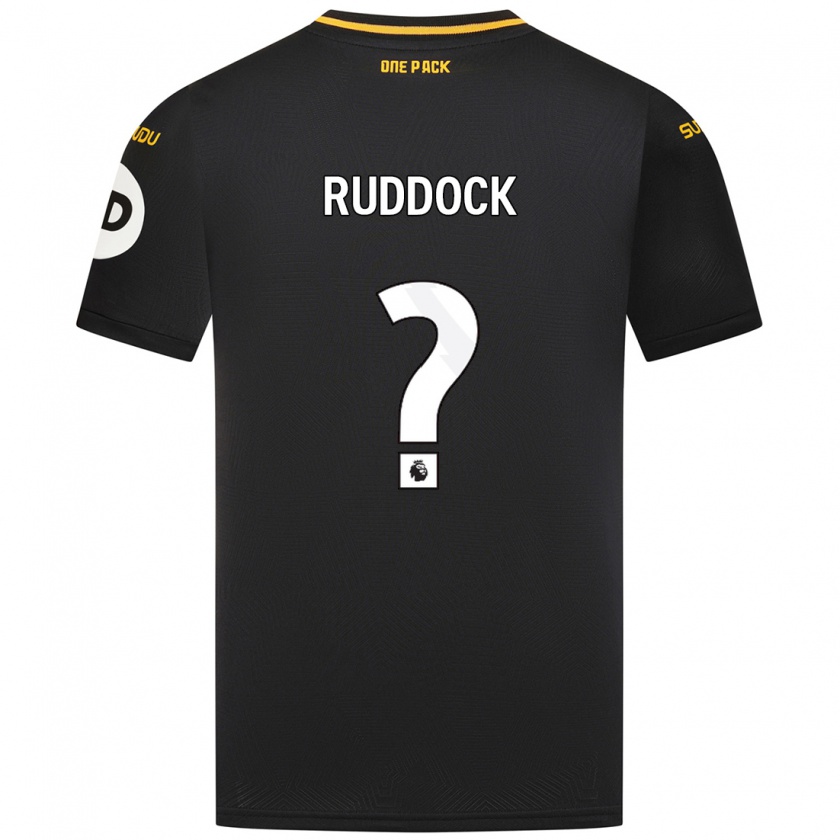 Kandiny Niño Camiseta Max Ruddock #0 Negro 2ª Equipación 2024/25 La Camisa Chile