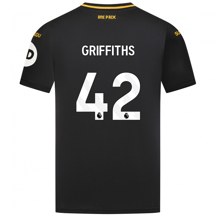 Kandiny Niño Camiseta Harvey Griffiths #42 Negro 2ª Equipación 2024/25 La Camisa Chile