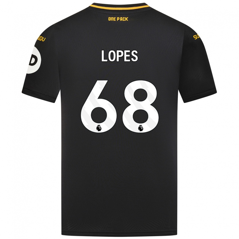 Kandiny Niño Camiseta Leo Lopes #68 Negro 2ª Equipación 2024/25 La Camisa Chile