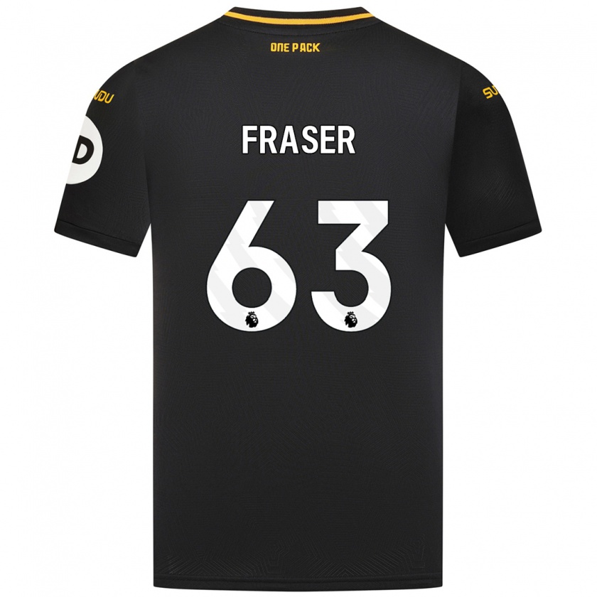 Kandiny Niño Camiseta Nathan Fraser #63 Negro 2ª Equipación 2024/25 La Camisa Chile