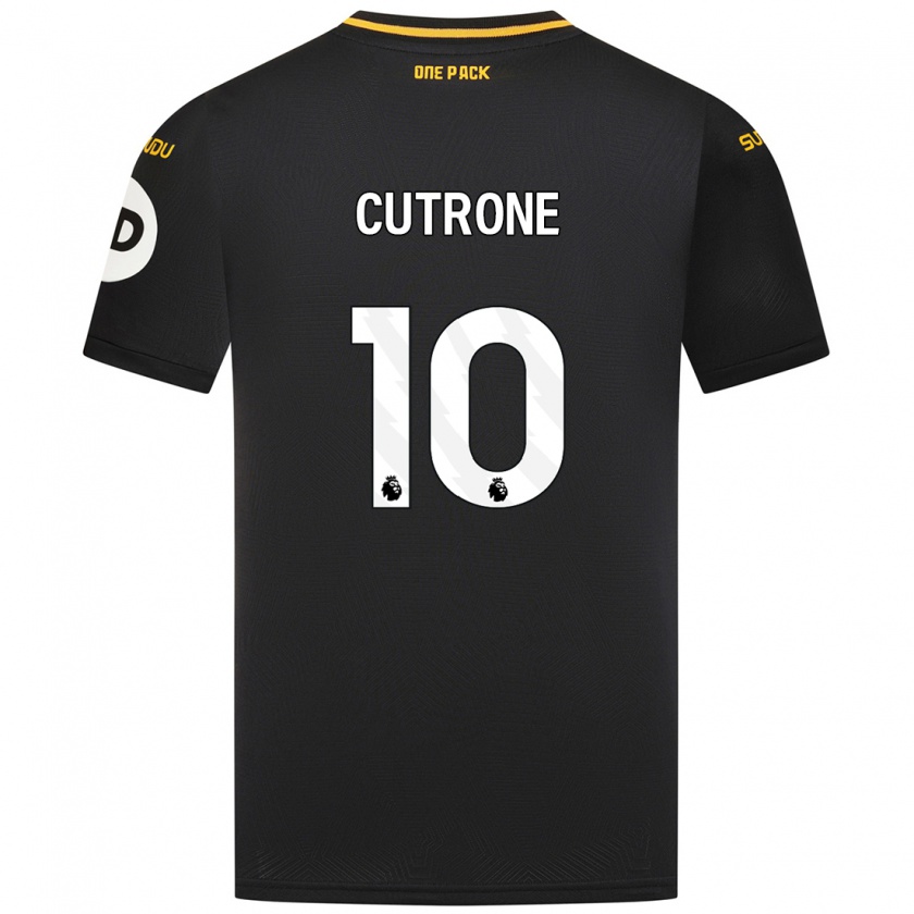 Kandiny Niño Camiseta Patrick Cutrone #10 Negro 2ª Equipación 2024/25 La Camisa Chile