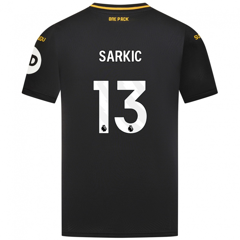 Kandiny Niño Camiseta Matija Sarkic #13 Negro 2ª Equipación 2024/25 La Camisa Chile