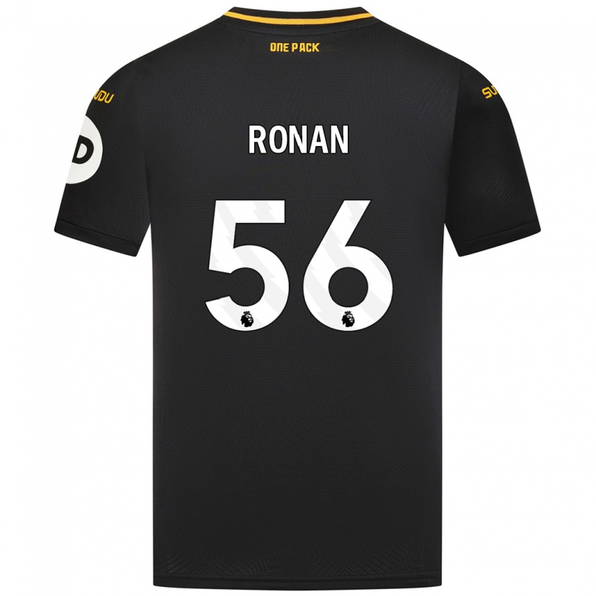 Kandiny Niño Camiseta Connor Ronan #56 Negro 2ª Equipación 2024/25 La Camisa Chile