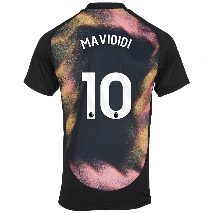 Kandiny Niño Camiseta Stephy Mavididi #10 Negro Blanco 2ª Equipación 2024/25 La Camisa Chile