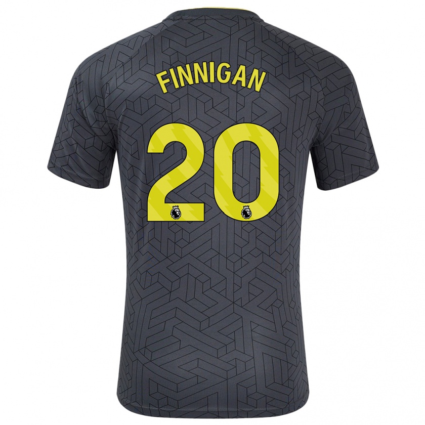 Kandiny Niño Camiseta Megan Finnigan #20 Negro Amarillo 2ª Equipación 2024/25 La Camisa Chile