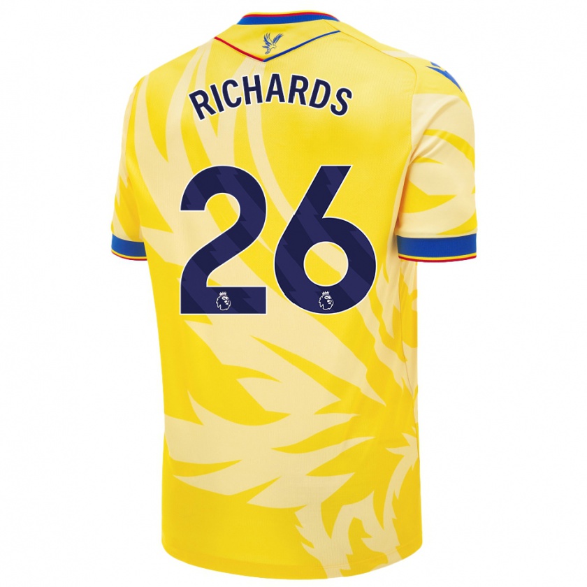 Kandiny Niño Camiseta Chris Richards #26 Amarillo 2ª Equipación 2024/25 La Camisa Chile