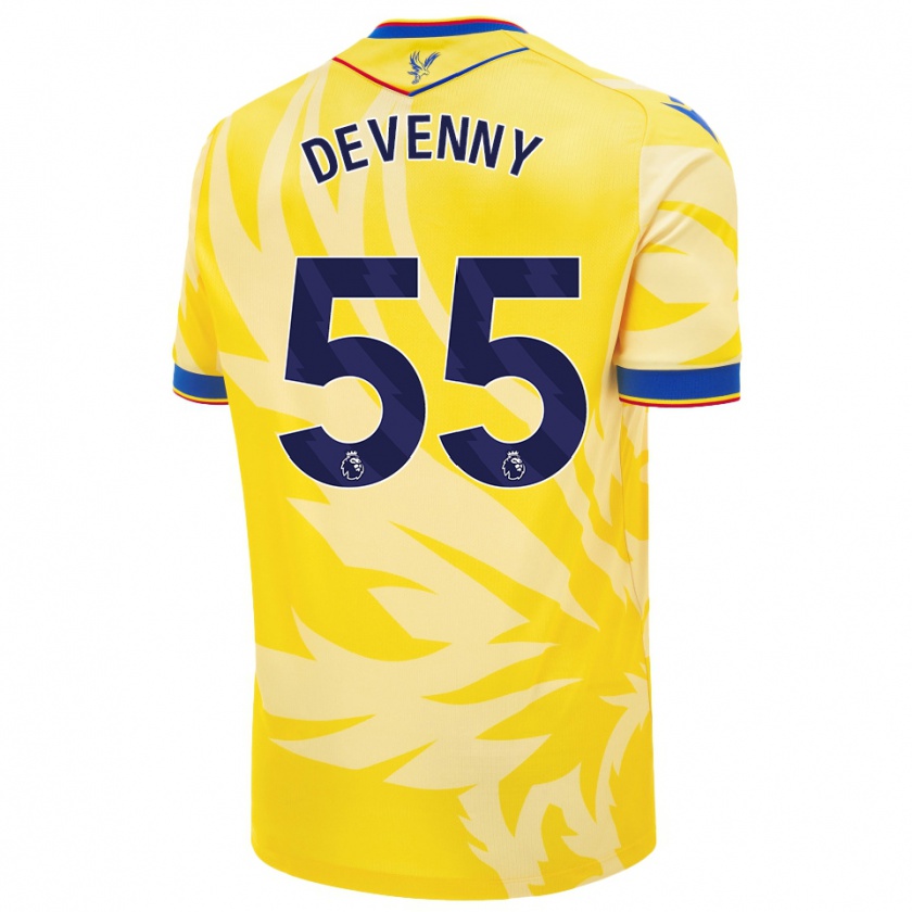 Kandiny Niño Camiseta Justin Devenny #55 Amarillo 2ª Equipación 2024/25 La Camisa Chile