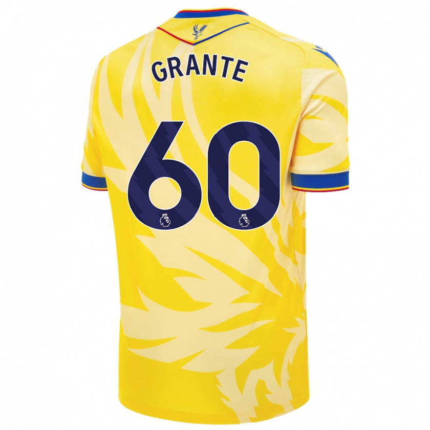 Kandiny Niño Camiseta Jake Grante #60 Amarillo 2ª Equipación 2024/25 La Camisa Chile