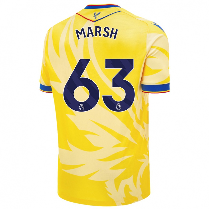 Kandiny Niño Camiseta Zach Marsh #63 Amarillo 2ª Equipación 2024/25 La Camisa Chile