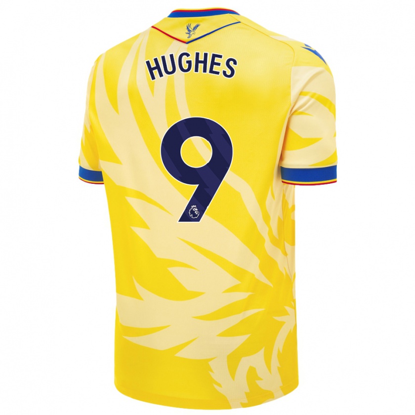 Kandiny Niño Camiseta Elise Hughes #9 Amarillo 2ª Equipación 2024/25 La Camisa Chile