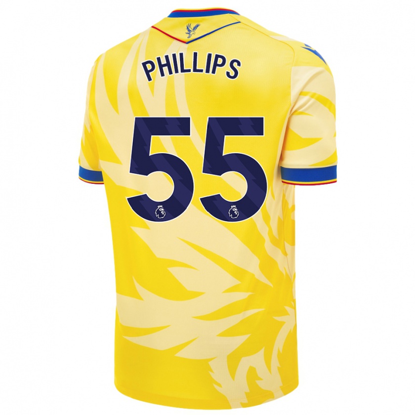 Kandiny Niño Camiseta Killian Phillips #55 Amarillo 2ª Equipación 2024/25 La Camisa Chile