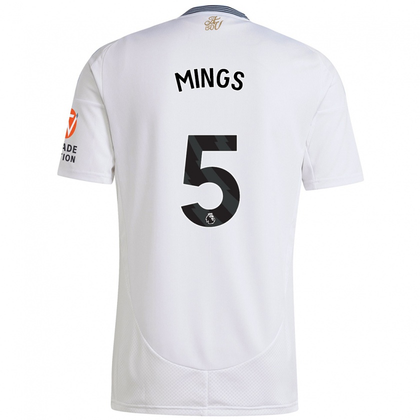 Kandiny Niño Camiseta Tyrone Mings #5 Blanco 2ª Equipación 2024/25 La Camisa Chile