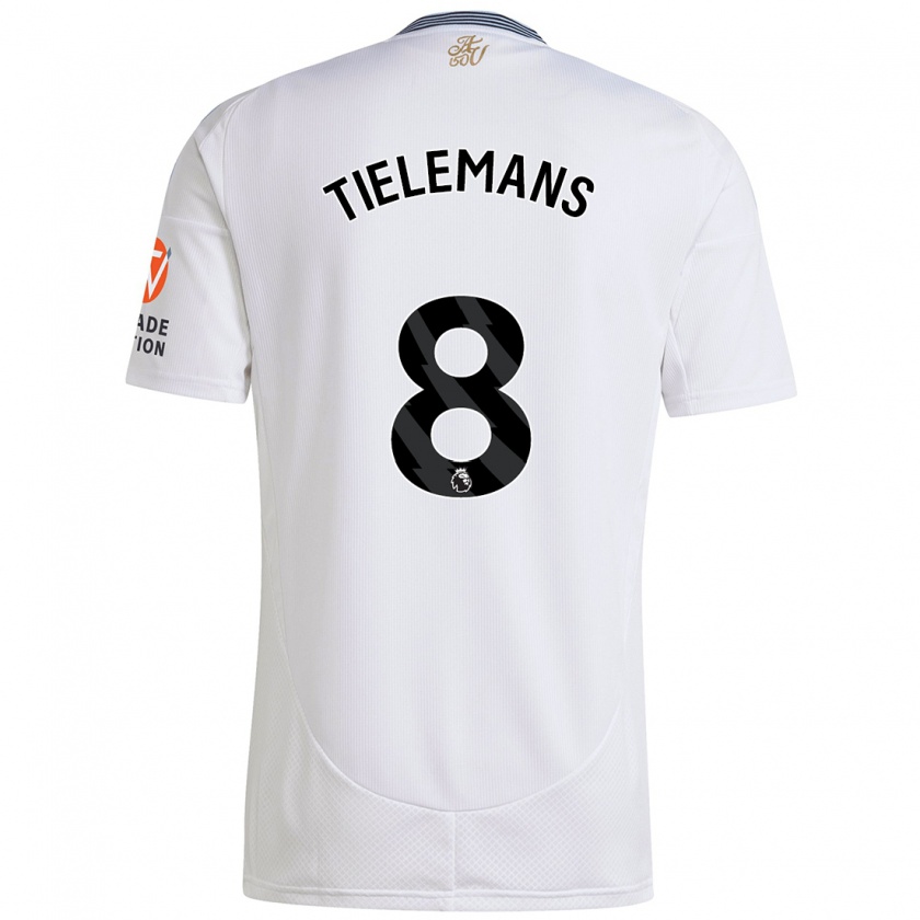 Kandiny Niño Camiseta Youri Tielemans #8 Blanco 2ª Equipación 2024/25 La Camisa Chile