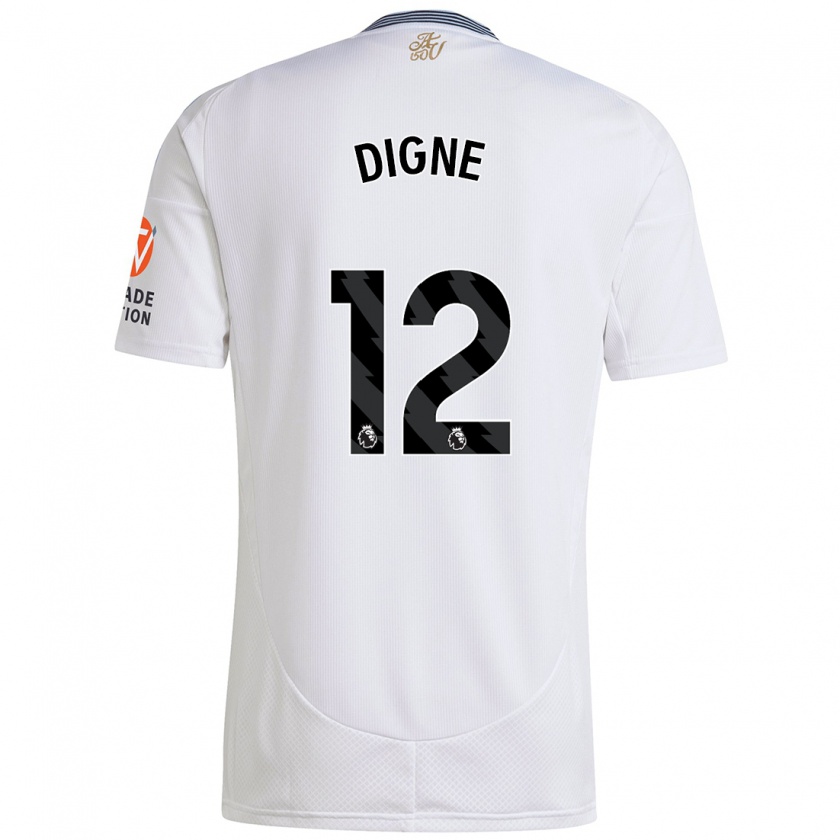 Kandiny Niño Camiseta Lucas Digne #12 Blanco 2ª Equipación 2024/25 La Camisa Chile