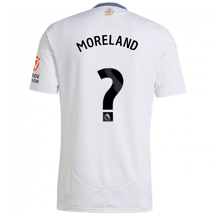 Kandiny Niño Camiseta Calum Moreland #0 Blanco 2ª Equipación 2024/25 La Camisa Chile