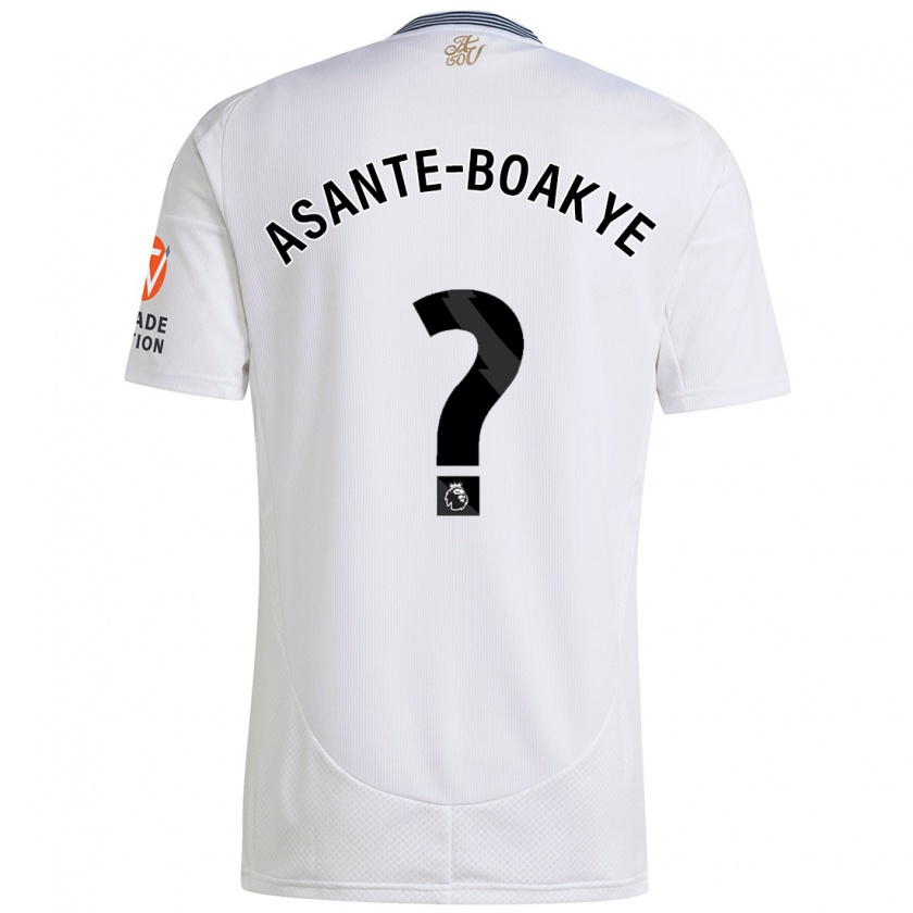 Kandiny Niño Camiseta Max Asante-Boakye #0 Blanco 2ª Equipación 2024/25 La Camisa Chile