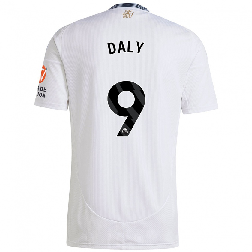 Kandiny Niño Camiseta Rachel Daly #9 Blanco 2ª Equipación 2024/25 La Camisa Chile