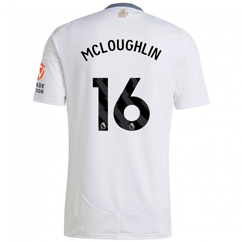 Kandiny Niño Camiseta Olivia Mcloughlin #16 Blanco 2ª Equipación 2024/25 La Camisa Chile