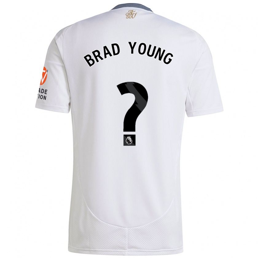 Kandiny Niño Camiseta Brad Young #0 Blanco 2ª Equipación 2024/25 La Camisa Chile