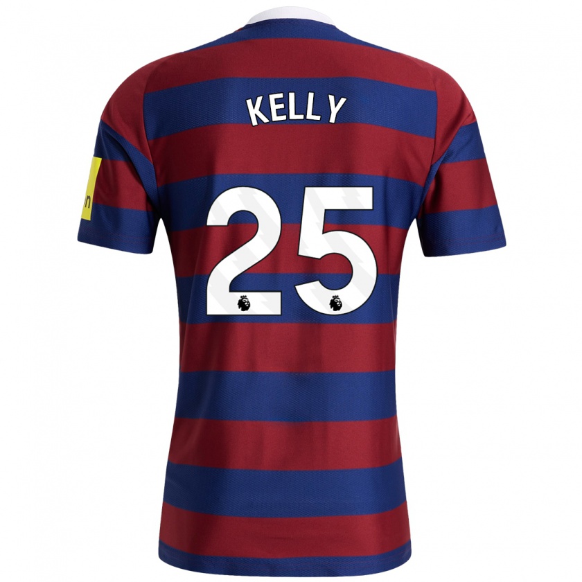 Kandiny Niño Camiseta Lloyd Kelly #25 Burdeos Azul Marino 2ª Equipación 2024/25 La Camisa Chile