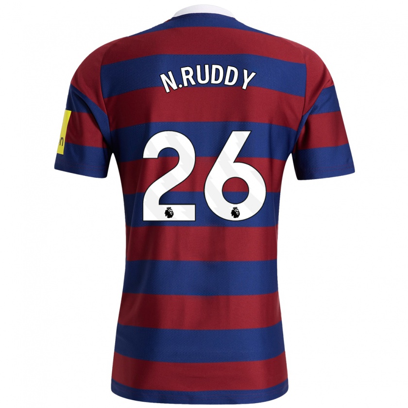 Kandiny Niño Camiseta John Ruddy #26 Burdeos Azul Marino 2ª Equipación 2024/25 La Camisa Chile