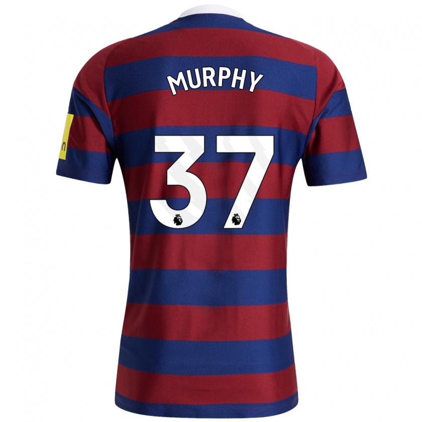 Kandiny Niño Camiseta Alex Murphy #37 Burdeos Azul Marino 2ª Equipación 2024/25 La Camisa Chile