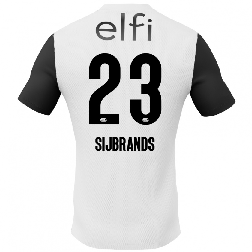 Kandiny Niño Camiseta Julian Sijbrands #23 Blanco Negro 2ª Equipación 2024/25 La Camisa Chile