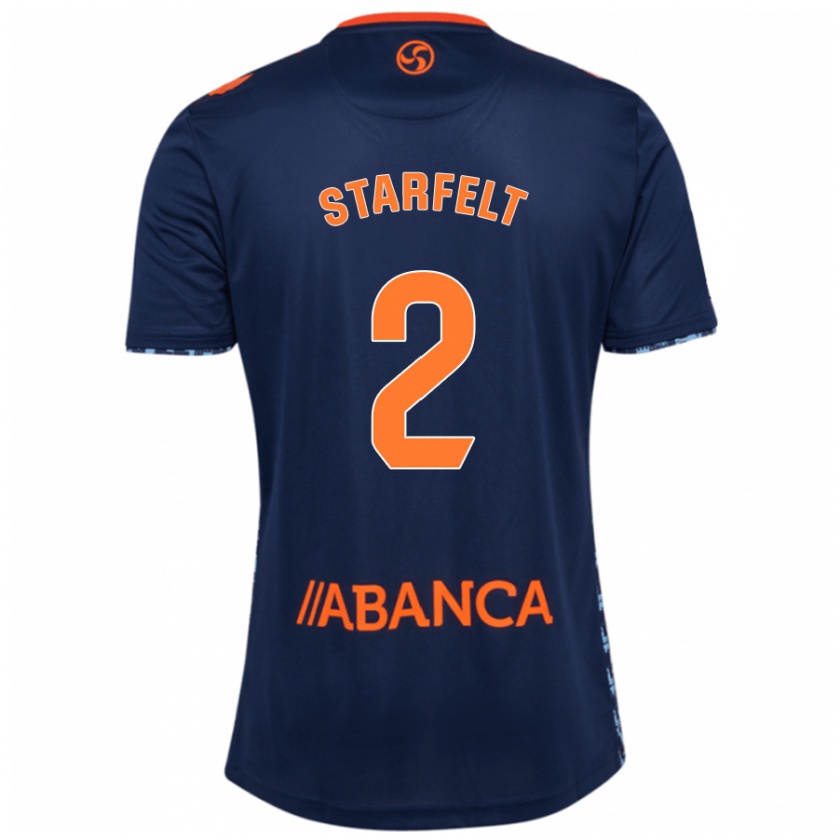 Kandiny Niño Camiseta Carl Starfelt #2 Azul Marino 2ª Equipación 2024/25 La Camisa Chile