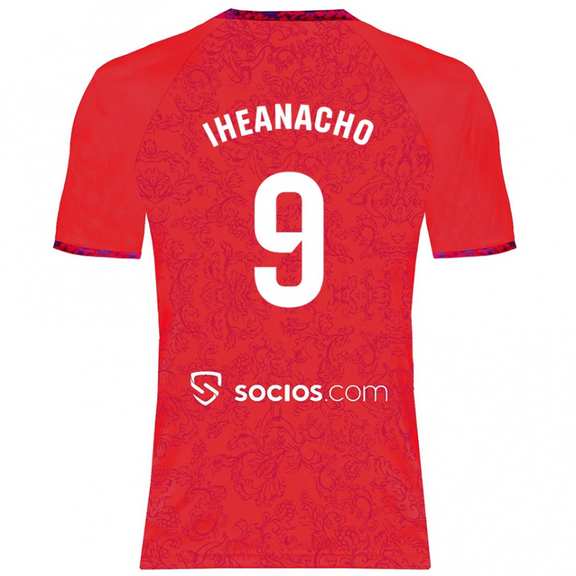 Kandiny Niño Camiseta Kelechi Iheanacho #9 Rojo 2ª Equipación 2024/25 La Camisa Chile