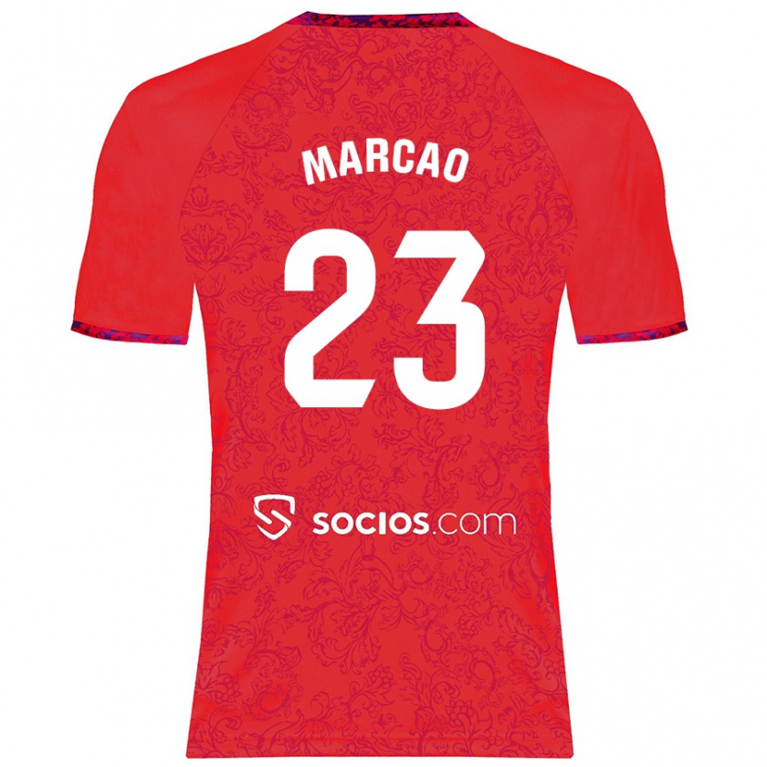 Kandiny Niño Camiseta Marcão #23 Rojo 2ª Equipación 2024/25 La Camisa Chile