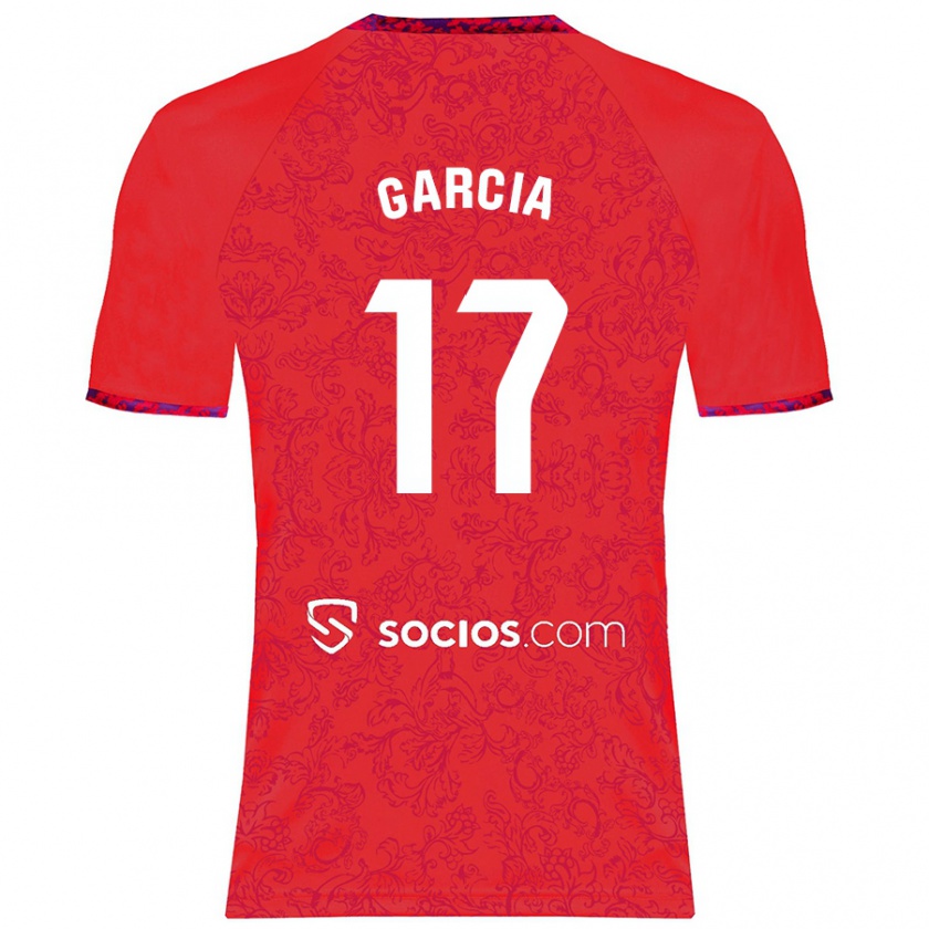 Kandiny Niño Camiseta Débora García #17 Rojo 2ª Equipación 2024/25 La Camisa Chile